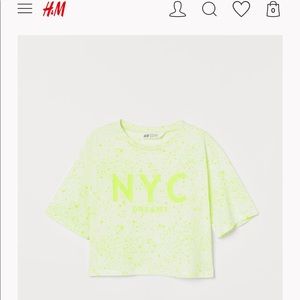 H&M NYC DREAMS cropped kids teens shirt perfect condition worn once